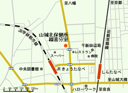 山城北保健所綴喜分室地図