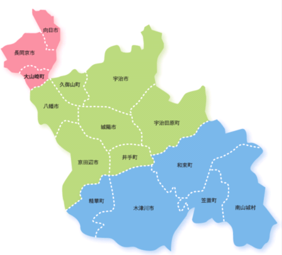 画像:山城地域地図