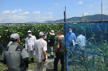 審査の合間に出席者同士で意見交換